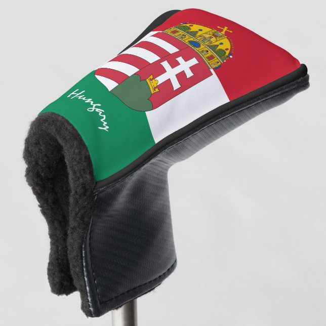 Golf Ungarn & Ungarische Flagge / Golf Clubs Abdec Golf Headcover (3/4 Vorderseite)