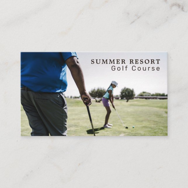 Golf-Unterricht, Golf Club, Golfer, Golf-Coach Visitenkarte (Vorderseite)