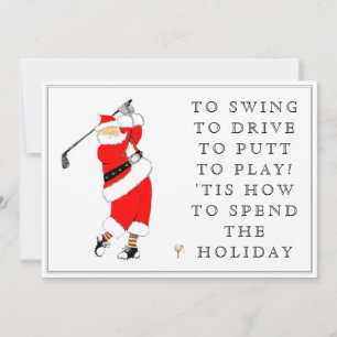 Golf Urlaub Weihnachtskarten