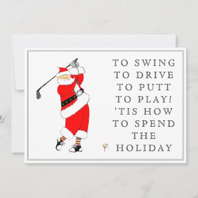 Golf Urlaub Weihnachtskarten (Vorderseite)