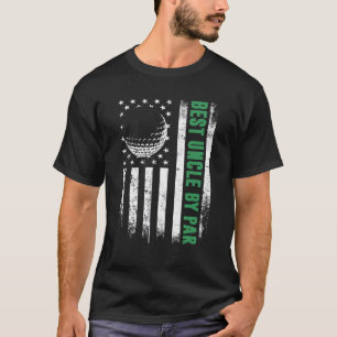 Golf US American Flag Best Uncle Par T-Shirt