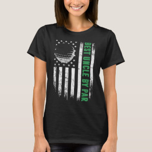 Golf US American Flag Best Uncle Par T-Shirt