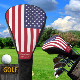 Golf USA & American Flag / Golf Clubs Covers Headcover