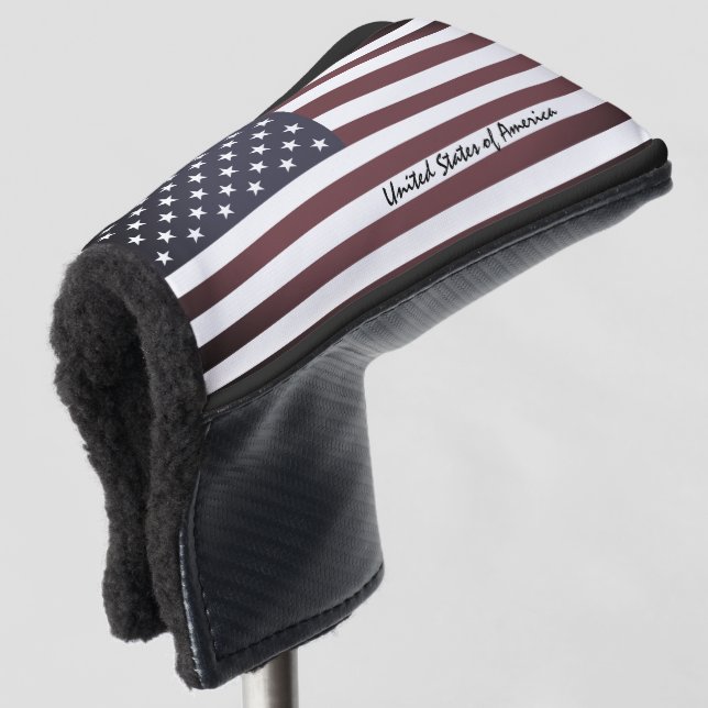 Golf USA & American Flag /Staaten Golf Clubs Cover Golf Headcover (3/4 Vorderseite)