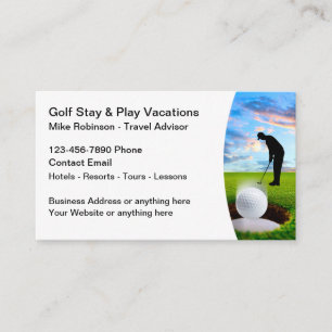 Golf Vacation Reisepaket Agent Visitenkarte