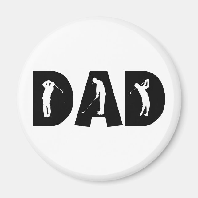 Golf Vater Geschenk Magnet (Vorne)