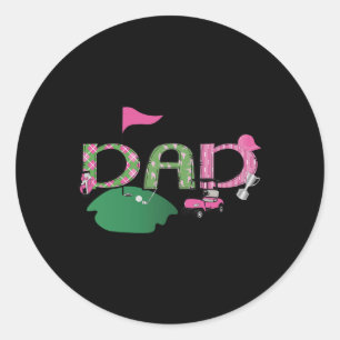 Golf Vater Hole in einem Golf 1 St. Party Runder Aufkleber