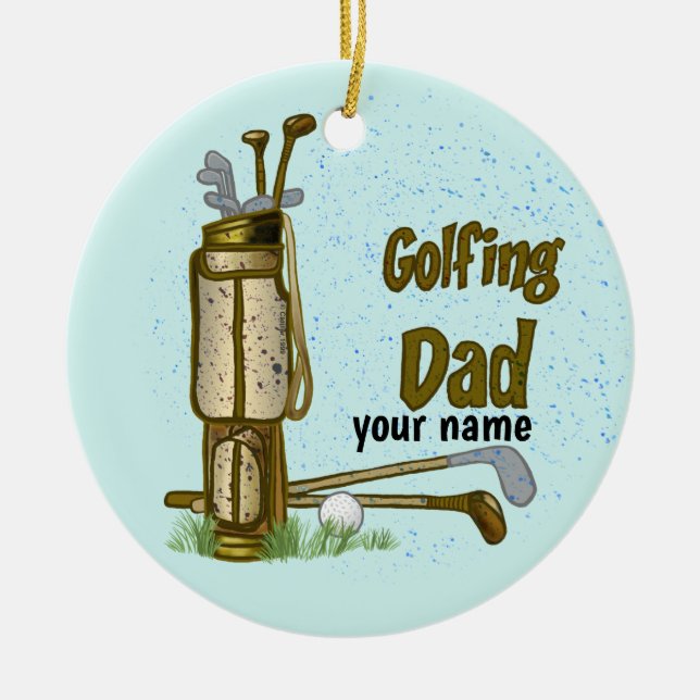 Golf Vater Keramik Ornament (Vorne)