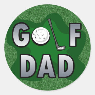 Golf-Vater Runder Aufkleber