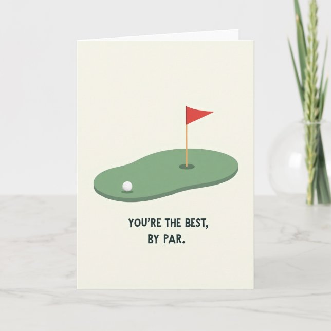 Golf Vatertag Szene Karte (Vorderseite)