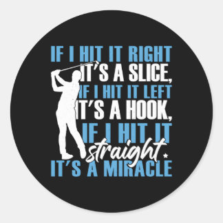 Golf Vathers Day Golfer Runder Aufkleber