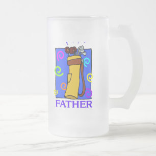 Golf Vathers Day Mattierte Bier Tasse