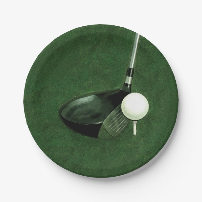 Golf-Veranstaltung Pappteller (Vorderseite)