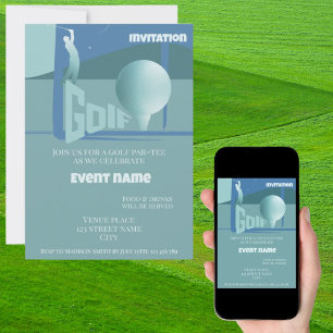 Golf-Veranstaltung Par-tee Golfen Geburtstagseinla Einladung