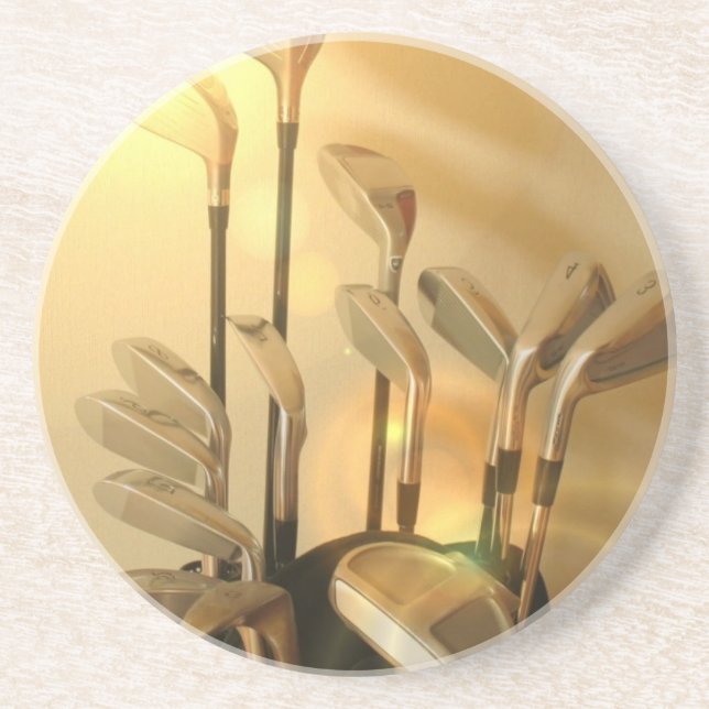 Golf-Verein-Untersetzer Sandstein Untersetzer (Vorne)