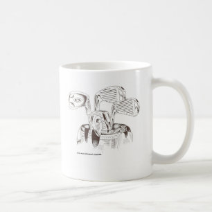 Golf-Vereine in Schwarzem u. im Weiß (Tasse) Tasse