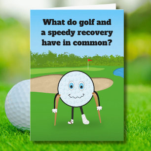 Golf-Verletzungs-Erholung Humorvolle Besserungswün Karte