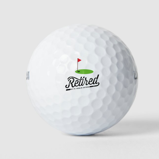 Golf Vermietung mit Golf Flagge Golf Balls Golfball (Vorderseite)