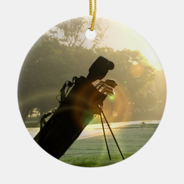 Golf-Verzierung Keramikornament (Vorne)