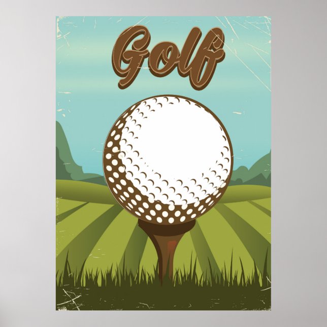 Golf Vintag Style Poster (Vorne)