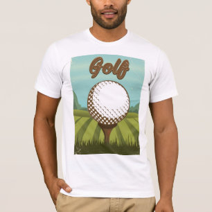 Golf Vintage-Stil Poster T-Shirt