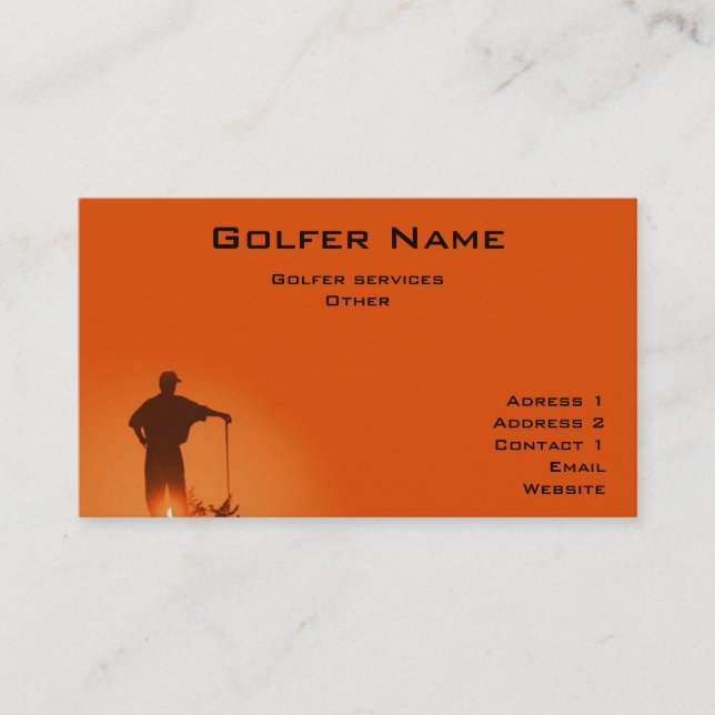 Golf-Visitenkarte Visitenkarte (Vorderseite)