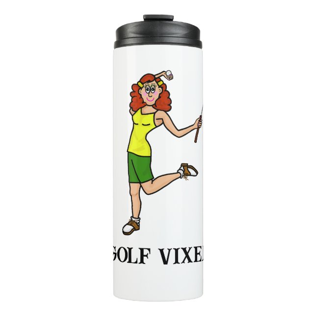 Golf Vixen Female Golfer Thermal Tumbler Thermosbecher (Vorderseite)