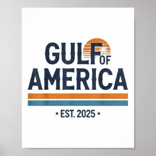 Golf von Amerika 2025 Vintage amerikanische Flagge Poster