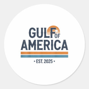 Golf von Amerika 2025 Vintage amerikanische Flagge Runder Aufkleber