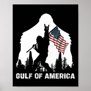 Golf von Amerika 2025 Vintage Flagge der USA Poster