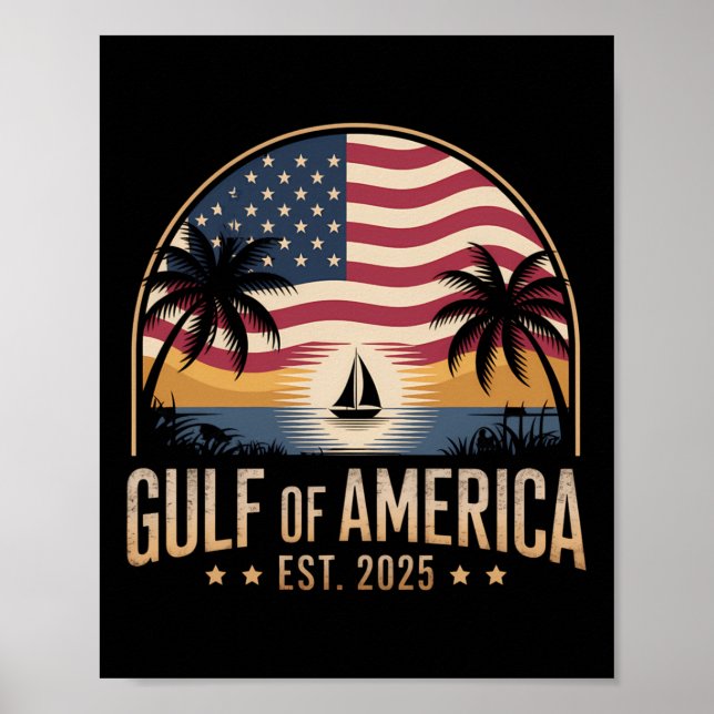 Golf von Amerika 2025 Vintage Retro-amerikanische  Poster (Vorne)