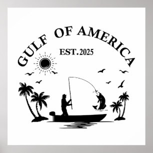 Golf von Amerika Amerikanische patriotische Angelr Poster
