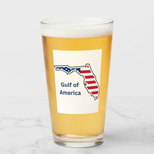 Golf von Amerika Bierglas Glas (Vorne (Gefüllt))