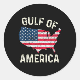 Golf von Amerika - Der sonnige Amerikanische Golf Runder Aufkleber