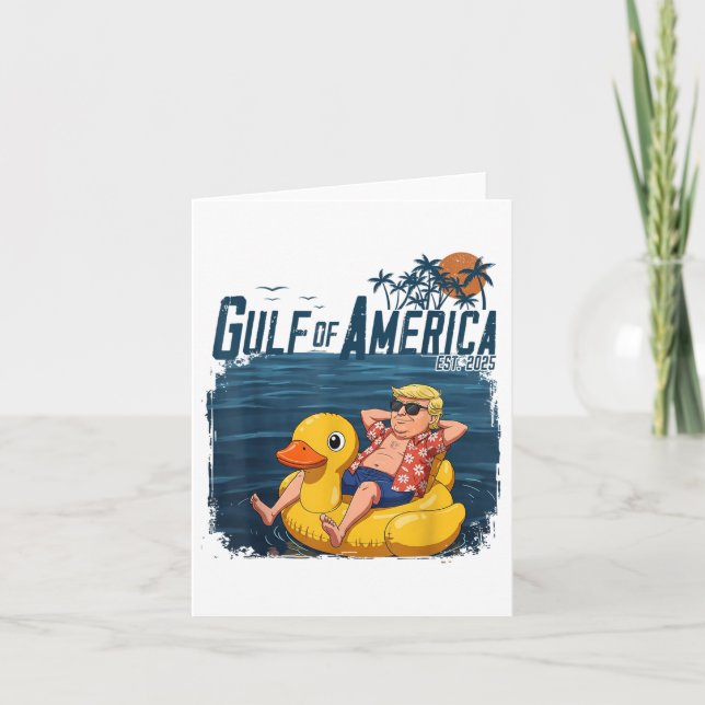 Golf von Amerika Est 2025 4. Juli Funny Trum Karte (Vorderseite)