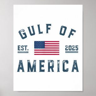 Golf von Amerika Est 2025 Amerikanische Fahne Golf Poster