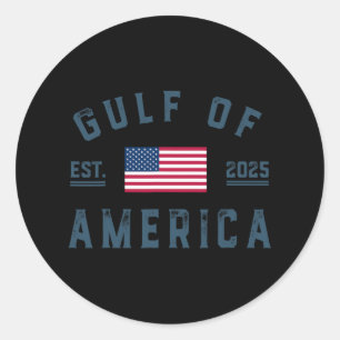 Golf von Amerika Est 2025 Amerikanische Fahne Golf Runder Aufkleber