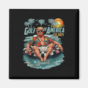Golf von Amerika Est 2025 Amerikanische Flagge Gol Magnet