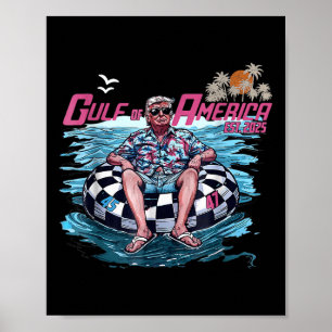 Golf von Amerika Est 2025 Amerikanische Flagge Gol Poster