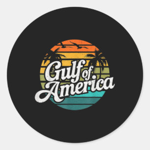 Golf von Amerika Est 2025 Retro American Golf U Runder Aufkleber