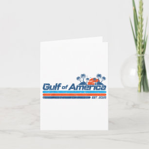 Golf von Amerika Est 2025 Retro Flag Golf Mexiko Karte