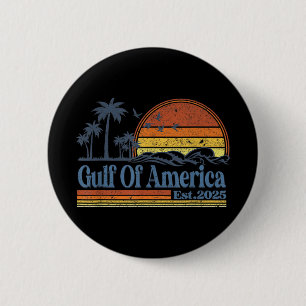Golf von Amerika Est 2025 Retro Vintag Beach 1 Button