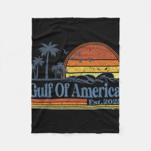 Golf von Amerika Est 2025 Retro Vintag Beach 1 Fleecedecke