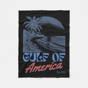 Golf von Amerika Est 2025 Retro Vintager Strand Fleecedecke