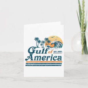 Golf von Amerika Est 2025 Retro Vintager Strand Karte
