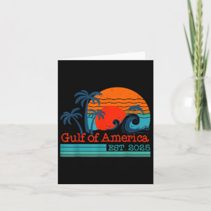 Golf von Amerika Est 2025 Retro Vintager Strand Karte