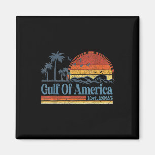 Golf von Amerika Est 2025 Retro Vintager Strand Magnet
