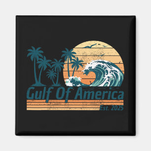 Golf von Amerika Est 2025 Retro Vintager Strand Magnet