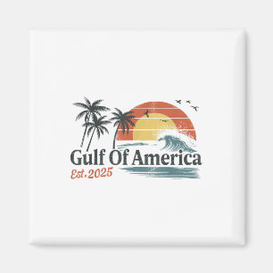 Golf von Amerika Est 2025 Retro Vintager Strand Magnet
