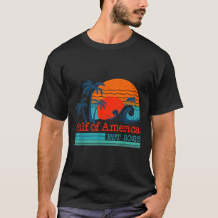 Golf von Amerika Est 2025 Retro Vintager Strand T-Shirt